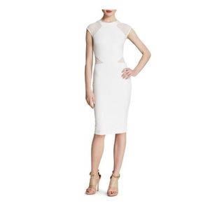 FRENCH CONNECTION White Mesh Cocktail Dress